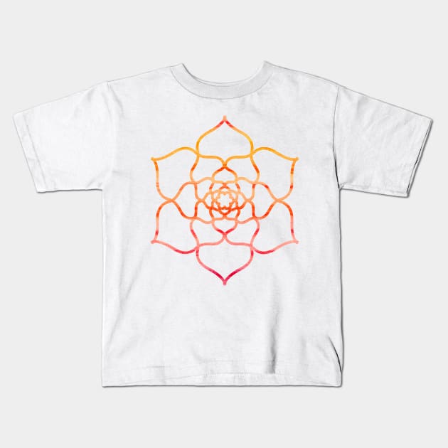 Flower Mandala Kids T-Shirt by emma17